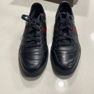 Gucci Coda 283115 Leather Web Stripe Low Sneaker Men's Size 9.5